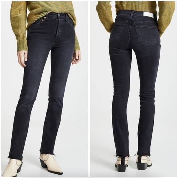 RE/DONE Double Needle High-rise Straight-leg Jeans - Picture 1 of 5